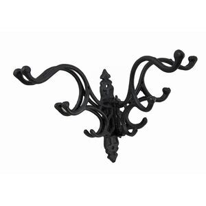 Cast Iron Victorian Style 5 Hook Hat / Coat / Scarf Holder